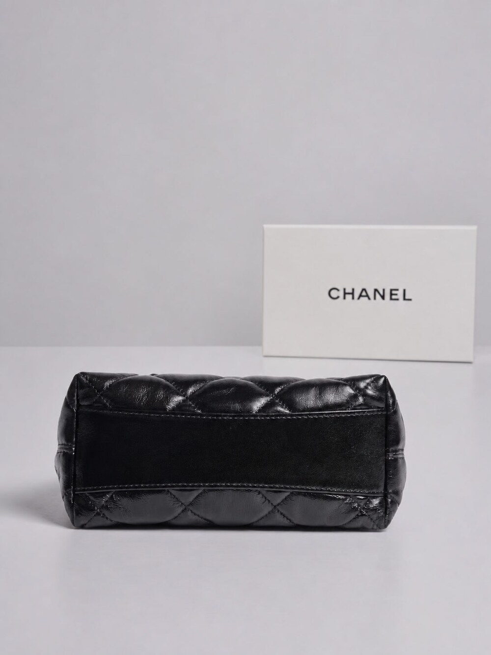 Chanel Shiny Black Calfskin Quilted Hobo with Gold Tone Hardware - Picture 9 of 14